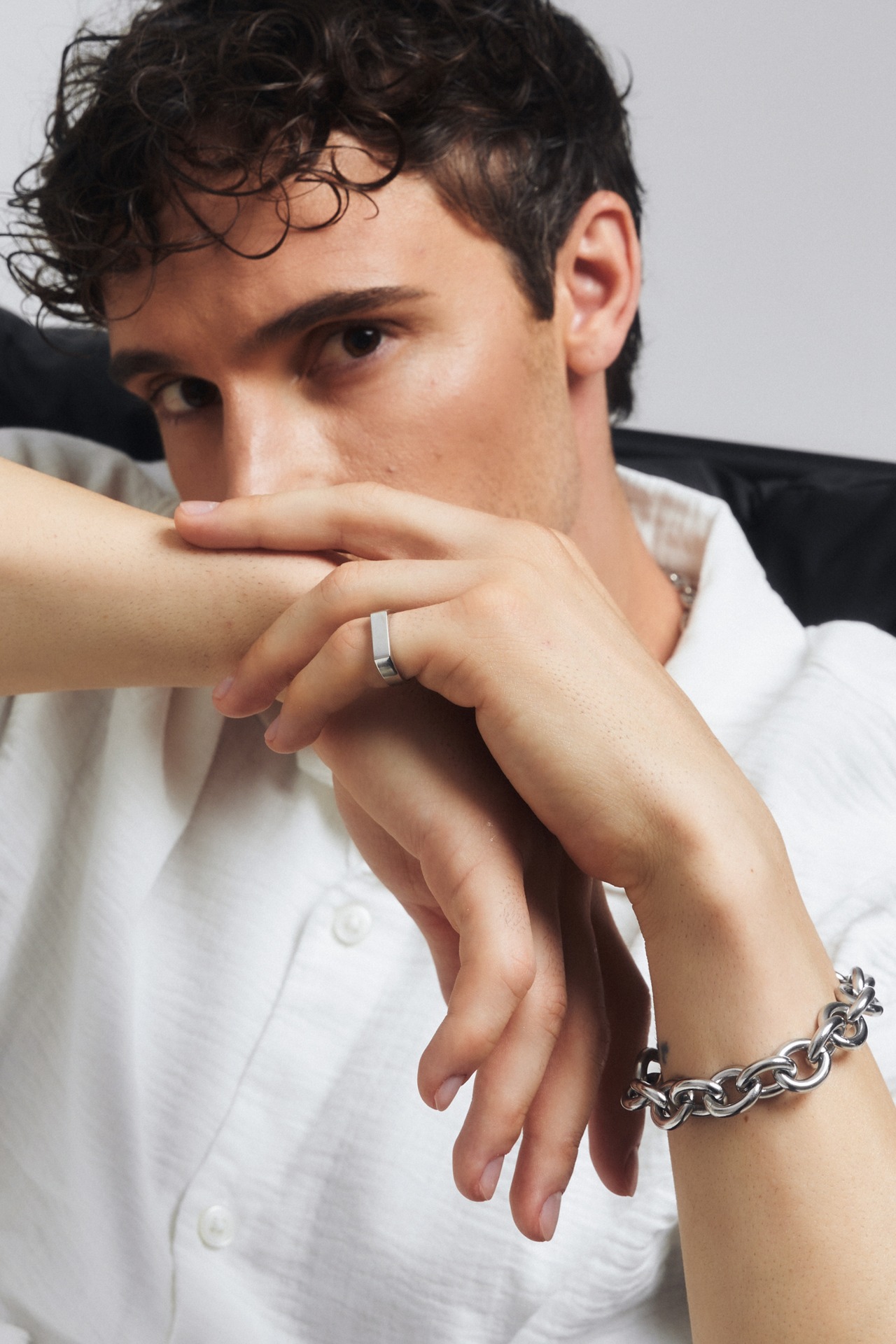 【Open adjust signet ring】/ SILVER