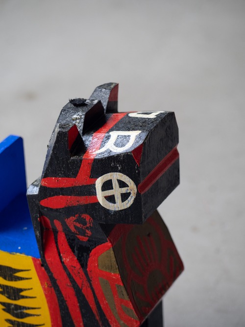 "YAWATAUMA" vintage Wooden toy (haircut)