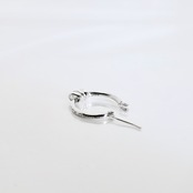 THIN HOOP -raised by wolves- [LARGE] with OVAL /  レイズド・バイ・ウルヴス シンフープ L ウィズ オーバル
