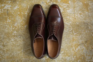 【Roberto Ugorini】注文靴 オックスフォードシューズ ダークブラウン 未使用品 Size:42eq