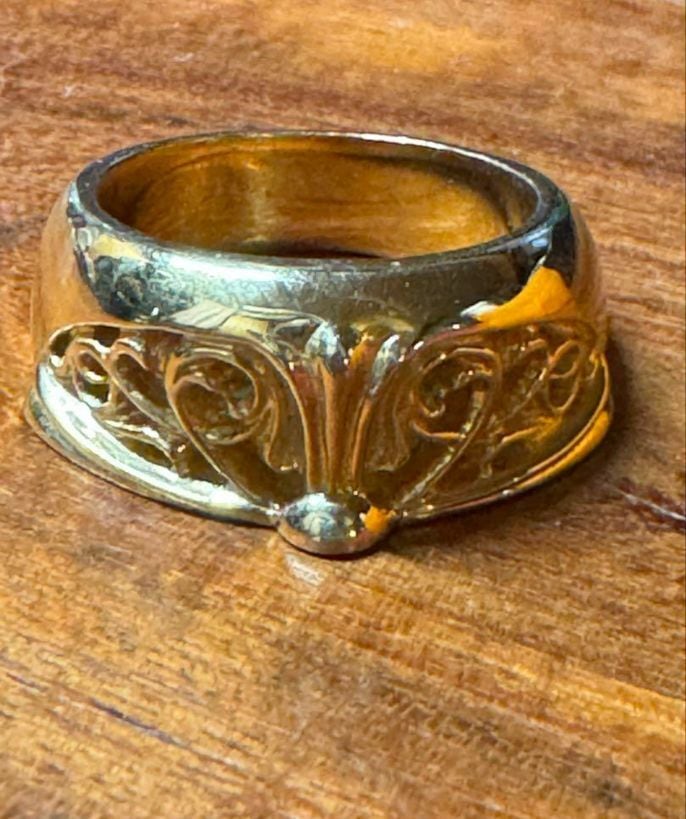 CHROME HEARTS クロムハーツ HALF CLSC オーバル 22k リング 指輪