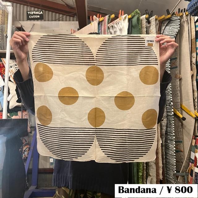 TOPANGA accessory BagruPrint　bandana　A　バグループリント　バンダナ　インド　