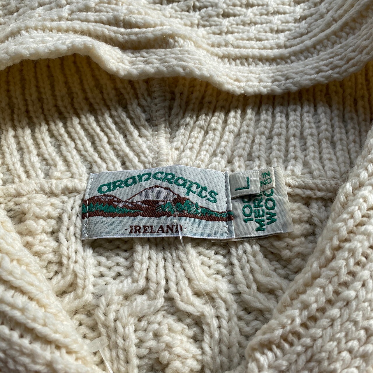 Aran Crafts 90s アイルランド製 アランニット チョコチップ M 