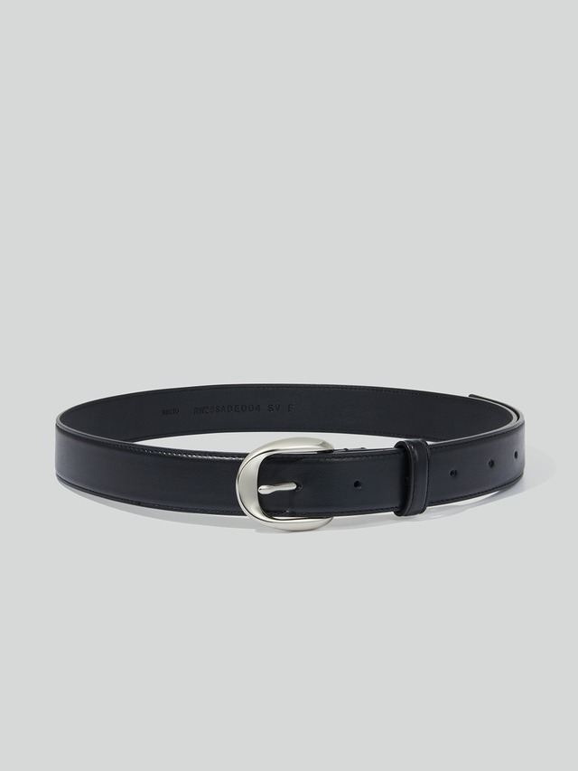 [RECTO][MEN] SIGNATURE ROUND BUCKLE BELT (SILVER) 正規品 韓国ブランド 韓国通販 韓国代行 韓国ファッション レクト 日本 店舗