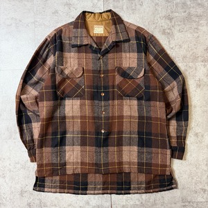 〜60's McGREGOR Wool Open-Collar Shirt 60年代 アメリカ オープンカラーシャツ ボードシャツ ヴィンテージ ビンテージ  TT2026-0047