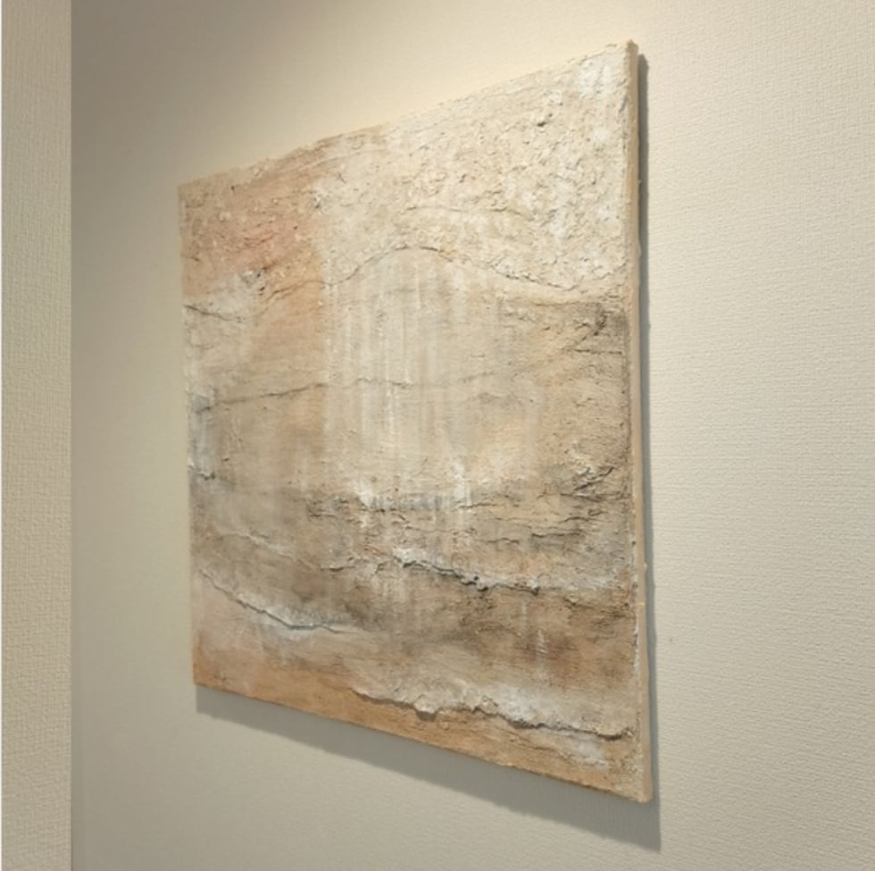 Strata − 恵み No.2】自然素材の漆喰抽象画｜ホテル・建築空間・一点