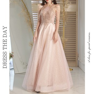 スパンコールグリッターマキシドレス D0189