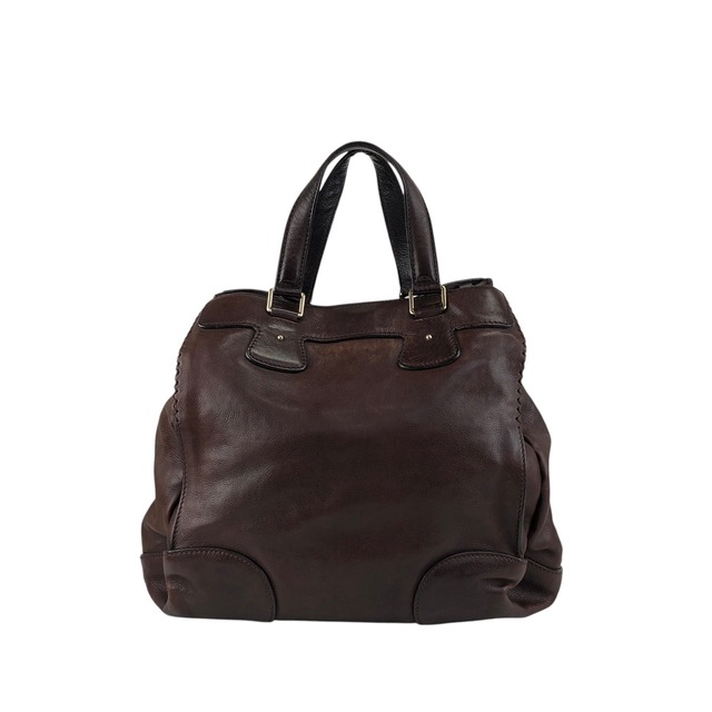 CELINE セリーヌ ハンドバッグ ブラウン 馬車 ホースキャリッジ チャーム レザー 2way vintage ヴィンテージ オールド tmv6c2