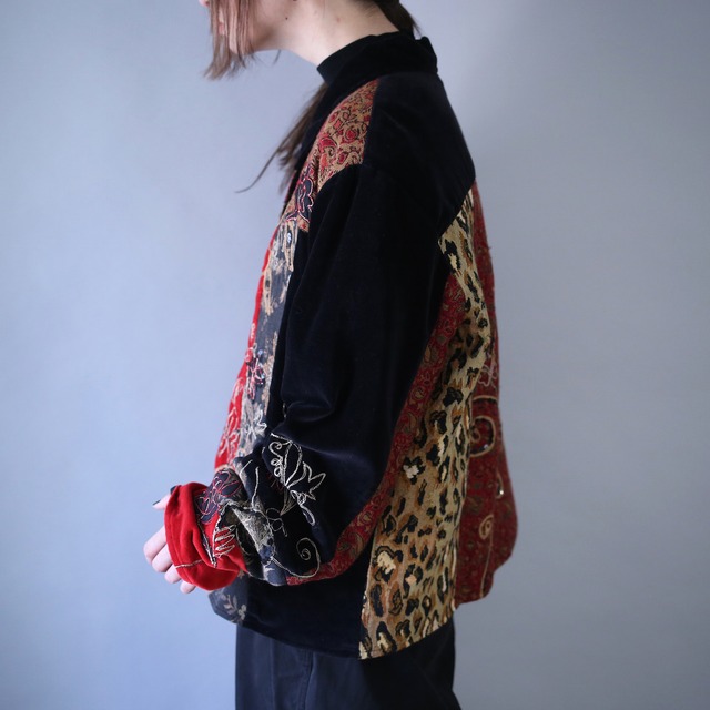 "刺繍" beautiful flower and sequin design special jacket