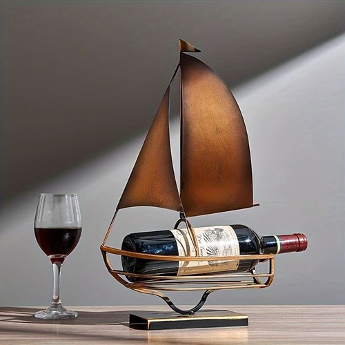 ワインラック 船のワインラック ヨーロッパ風 レトロ セイルボートワインラック クリエイティブアート デコワインディスプレイスタンド リビングルーム バー レストラン用 サイドボードワインキャビネット キッチンオーガナイザー キッチンアクセサリー