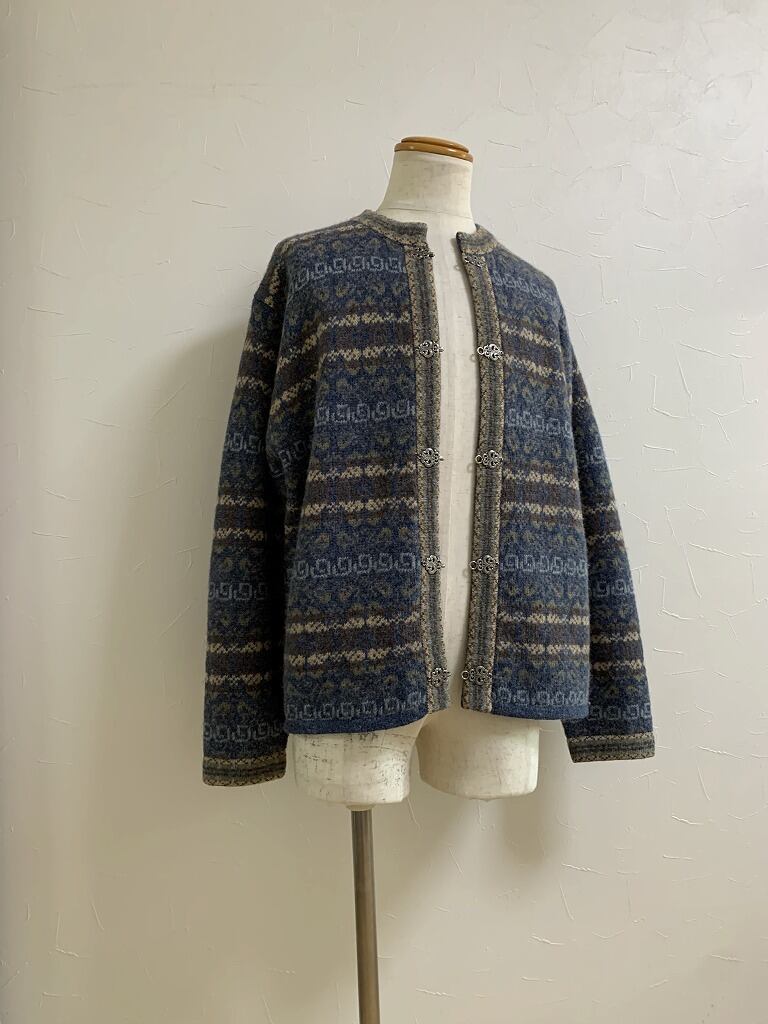 1990's Knitting Pattern Stand Collar Knit Jacket