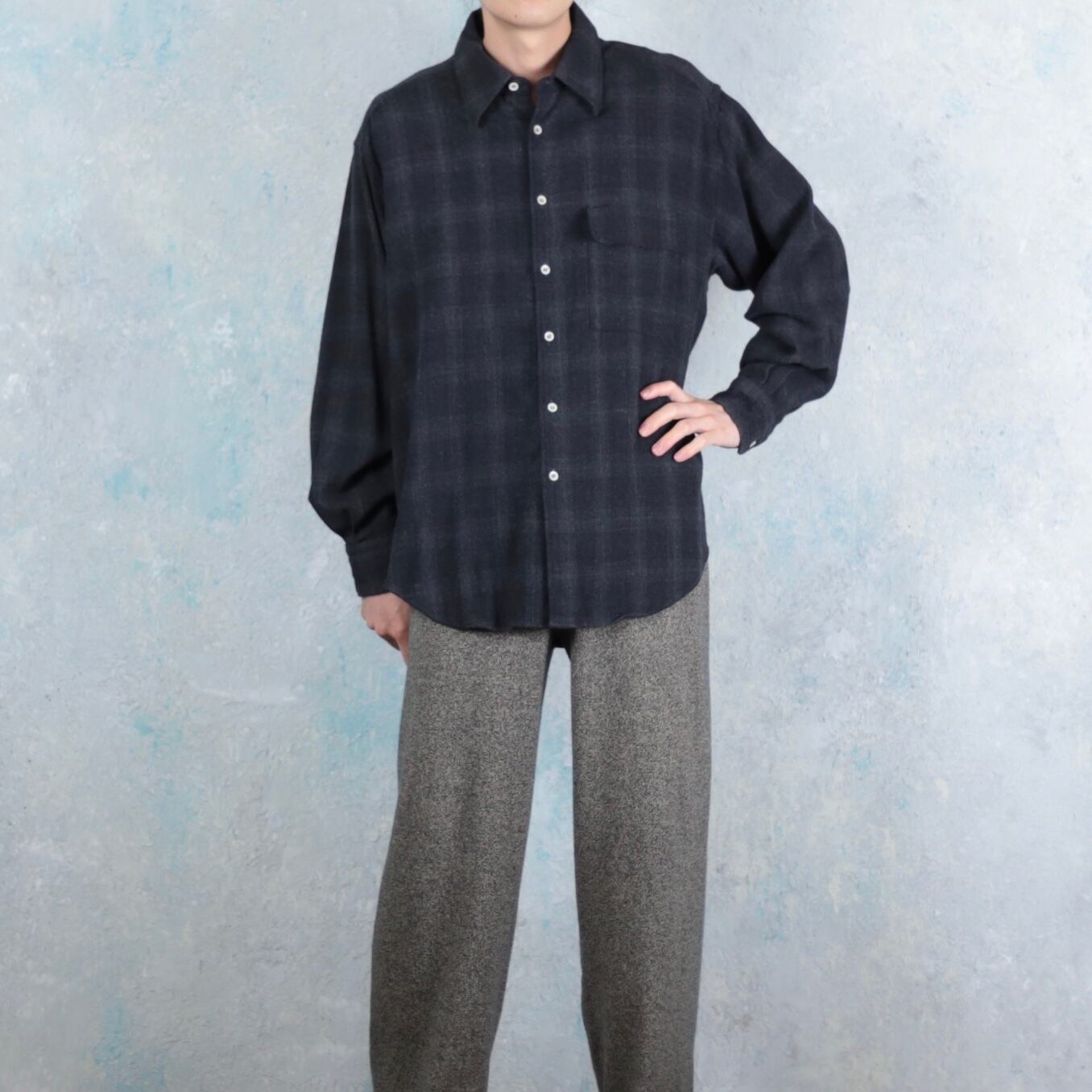 90s Giorgio Armani リネン プルオーバー シャツ ヴィンテージ bbe40bdf67dba2f9c1ed06e4e42615