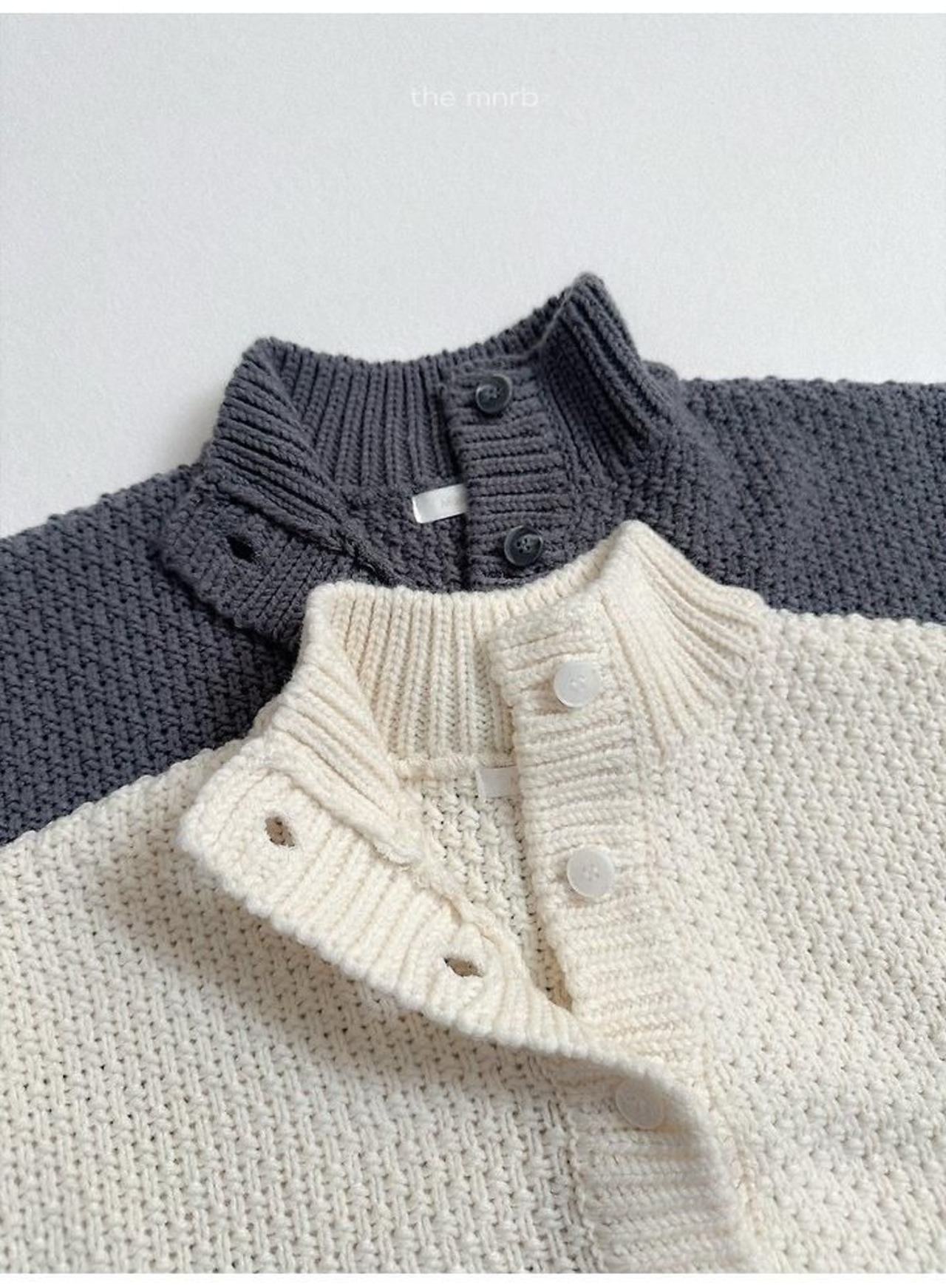〖取寄〗韓国子供服 / 26winter / minirobe / ワッフルハイネックカーディガン / キッズ *S~XL*
