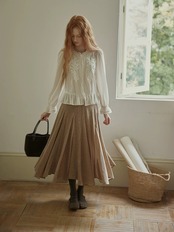 Ancien Velour Lace Frill Blouse F0842
