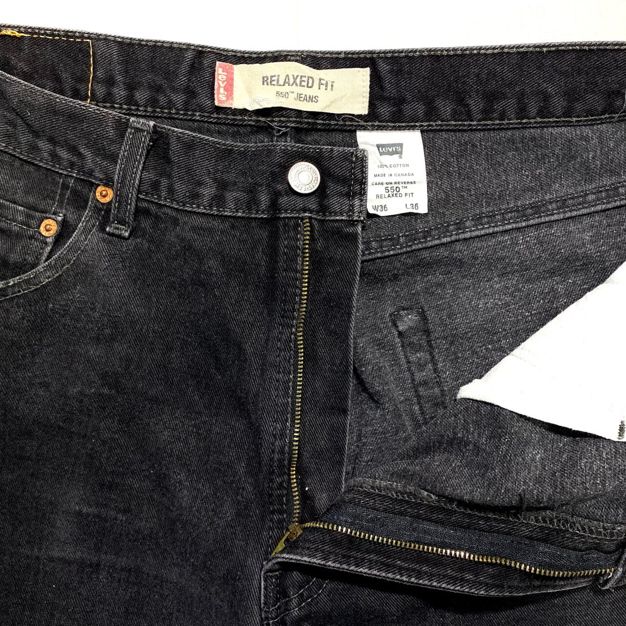 Levi's リーバイス 550 RELAXED FIT ブラック デニムパンツ 黒 メンズW36 古着 ブラック  黒色【デニムパンツ】【AL2110】 | cave 古着屋【公式】古着通販サイト