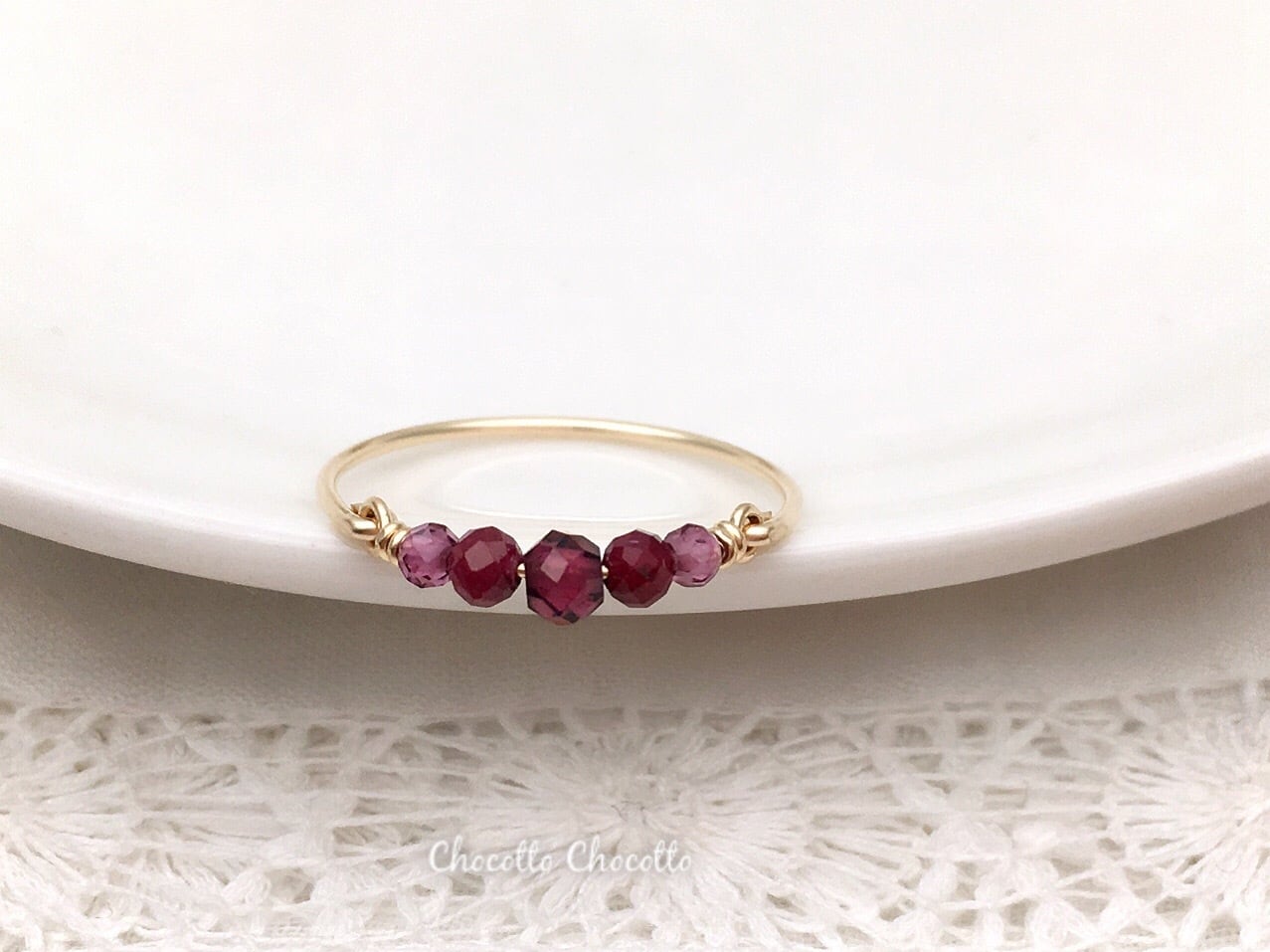 ショップ限定品 - ガーネットとルビーの指輪