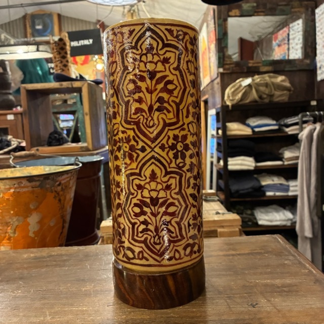 Pakistan Camel Lamp Tube 3color - Turquoise Brown Black / パキスタン キャメルランプ チューブ型 全3色 ターコイズ ブラウン ブラック ラクダ デスクランプ 間接照明 ライト 置き型 オリエンタル  ギフト プレゼント