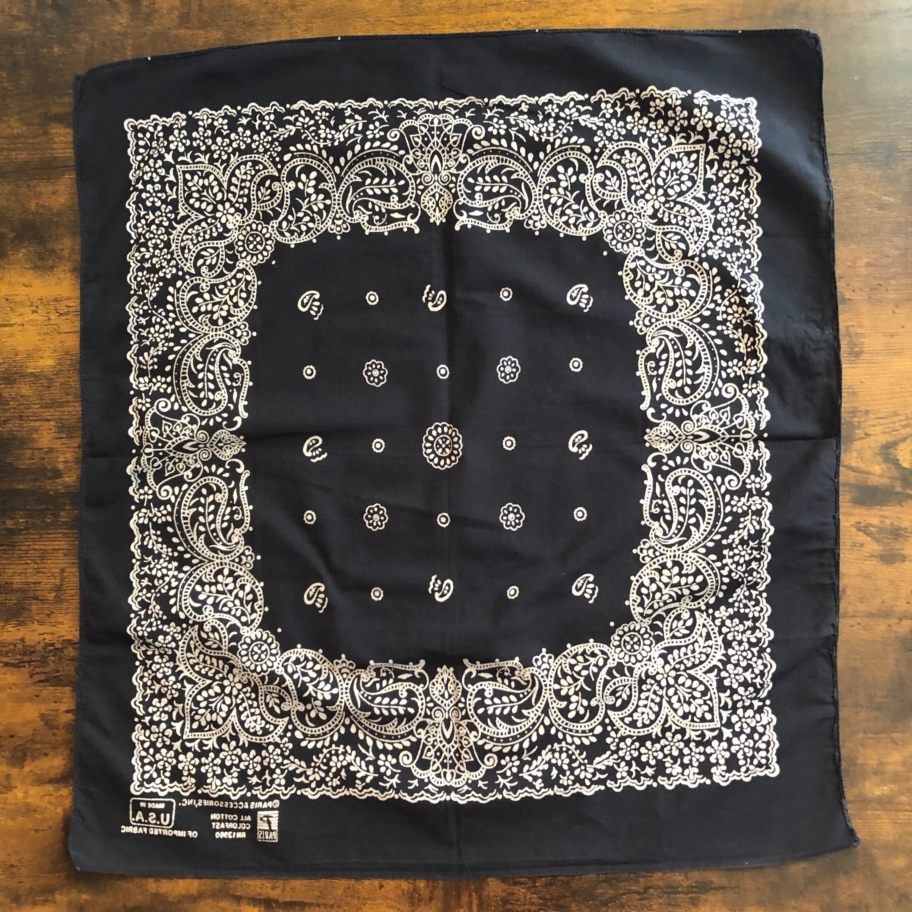 Vintage bandana 悪 両耳ビンテージバンダナ