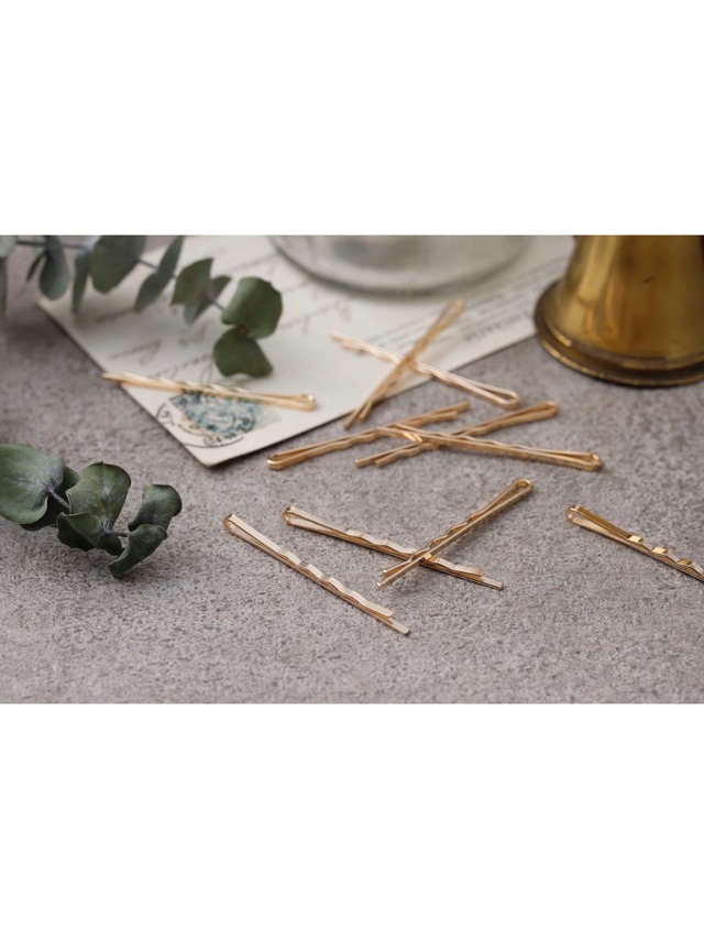 【ゴールドピン】ウェディング　袴　振袖　成人式　ヘアドレス　ヘアパーツ　プリザーブドフラワー　ドライフラワーフラワー k-0114