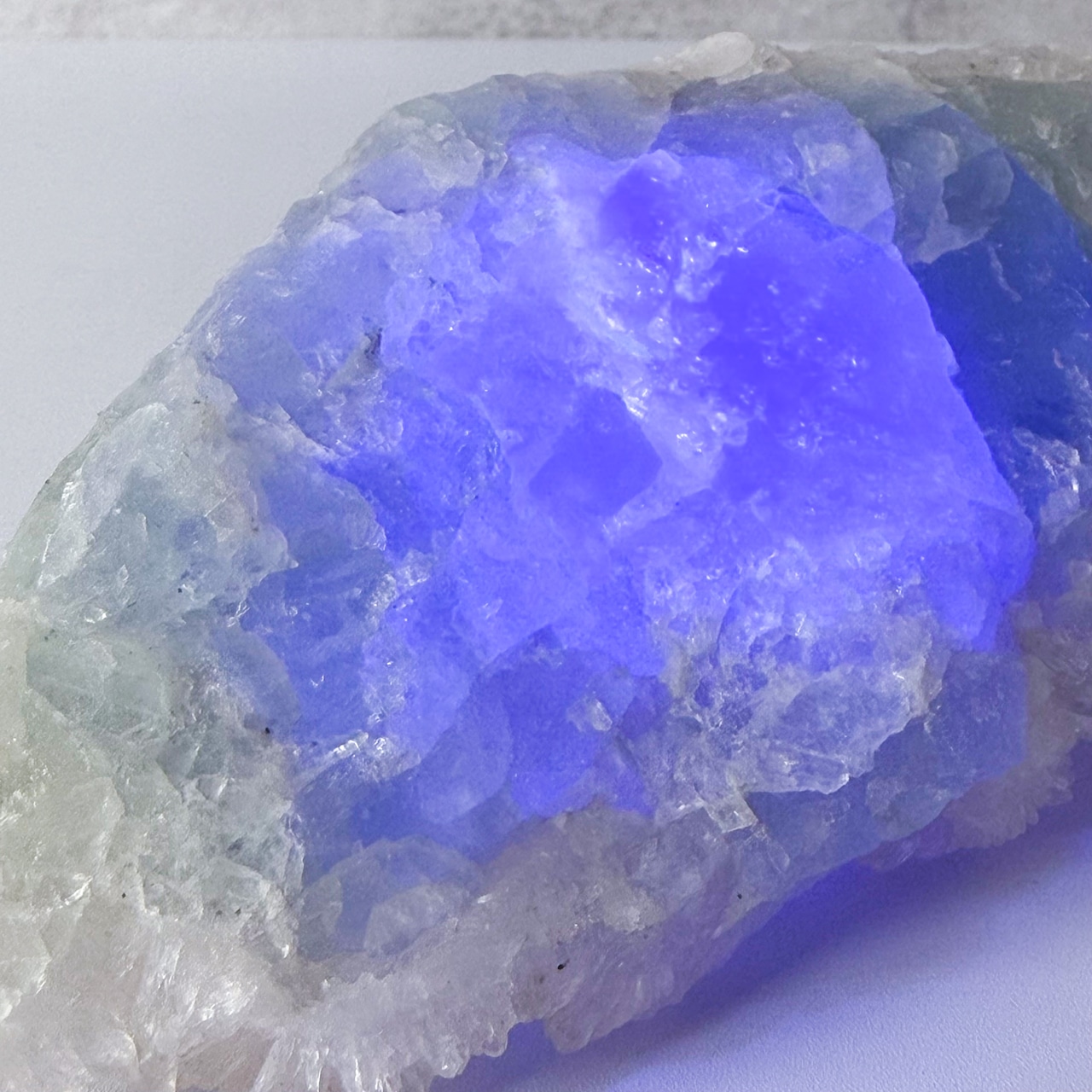 水晶・グリーンフローライト共生原石 * 天然石