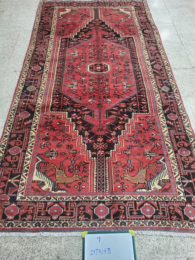絨毯クエスト58【No.73】Tribal Rug トライバルラグ ※現在、こちらの商品はイランに置いてあります。ご希望の方は先ずは在庫のご確認をお願いします。