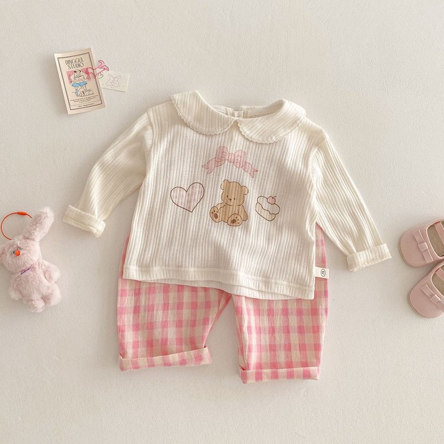【BABY&KID】可愛いクマハートトップス