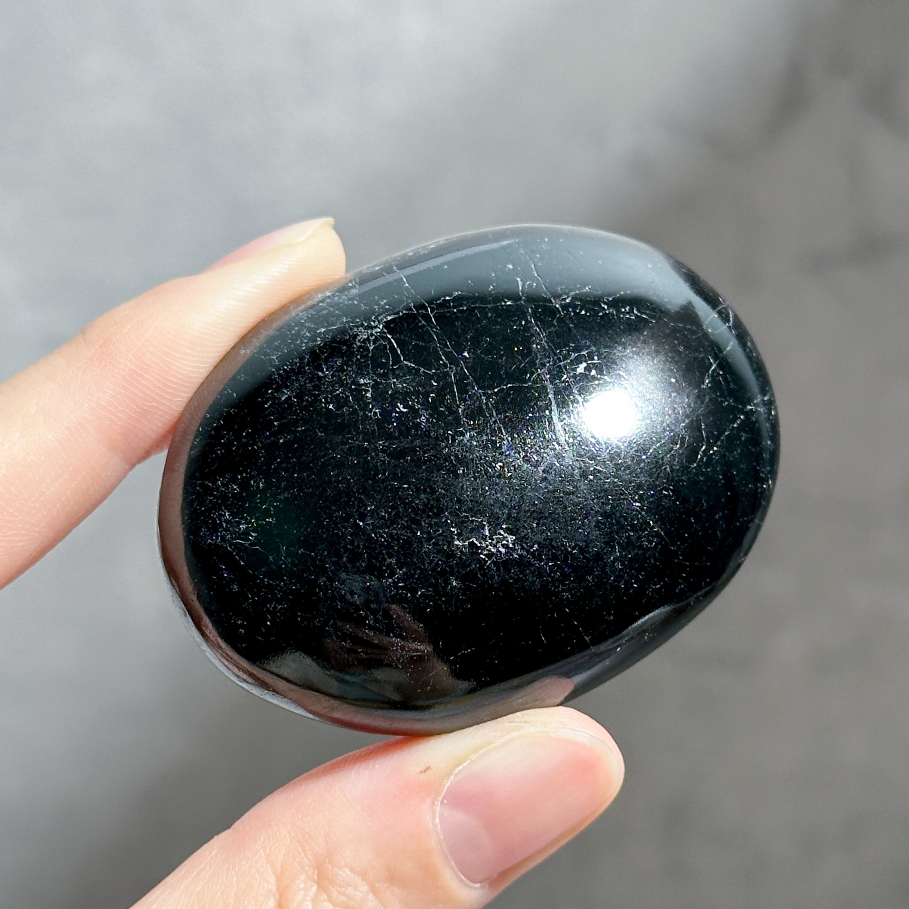 ブラックトルマリン パームストーン02◇ Black Tourmaline palm stone ◇天然石・鉱物・パワーストーン