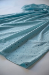 【suie】Polka dot gathered sleeve dress/ポルカドットパフスリーブワンピース(水色×青ドット)