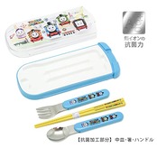 OSK(オーエスケー) カトラリーセット きかんしゃトーマス 引フタトリオ 箸 スプーン フォーク 日本製 スライド式 食洗機対応 使いやすい 男女兼用 子供用 学生 CT-20