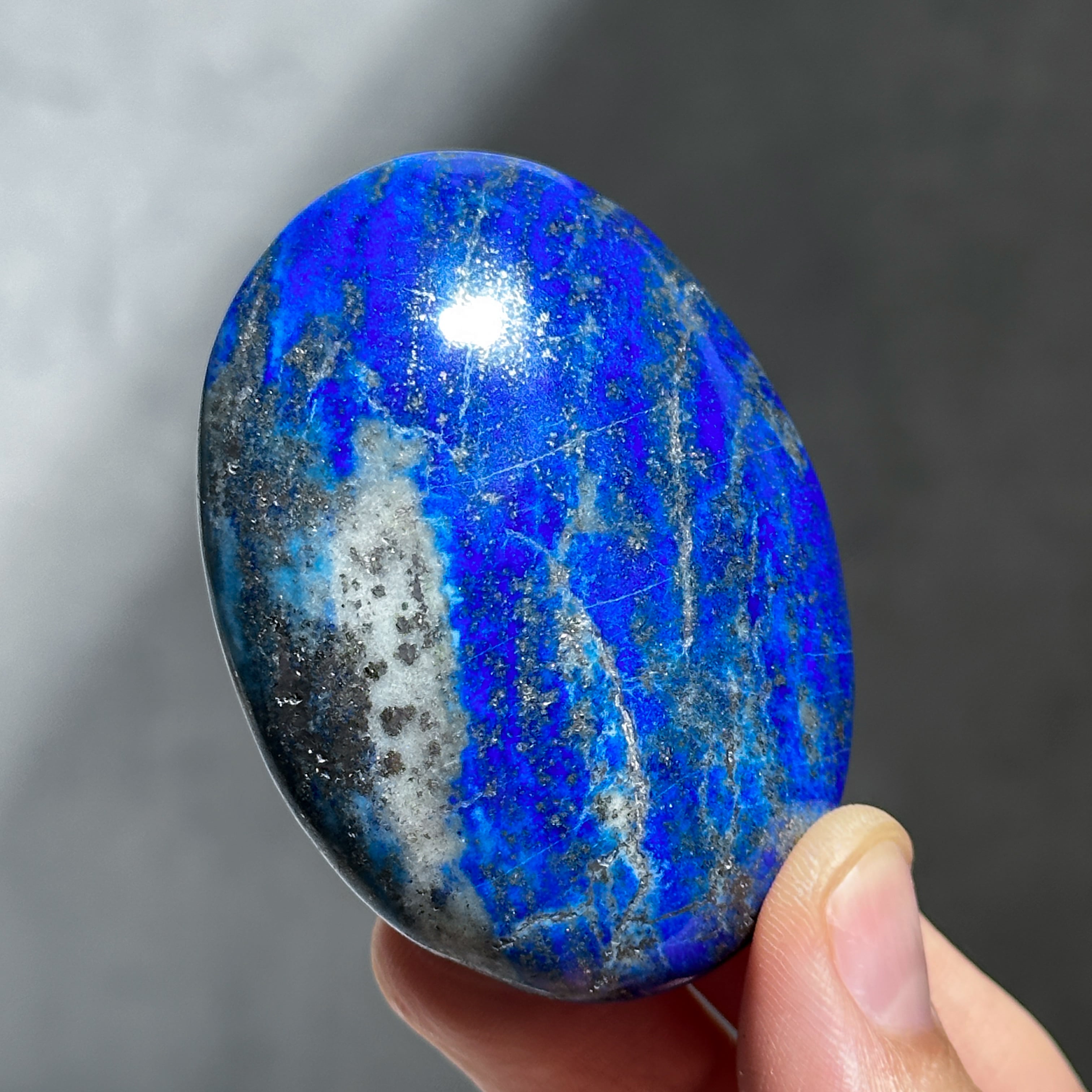 ラピスラズリ パームストーン75◇Lapis Lazuli◇天然石・鉱物