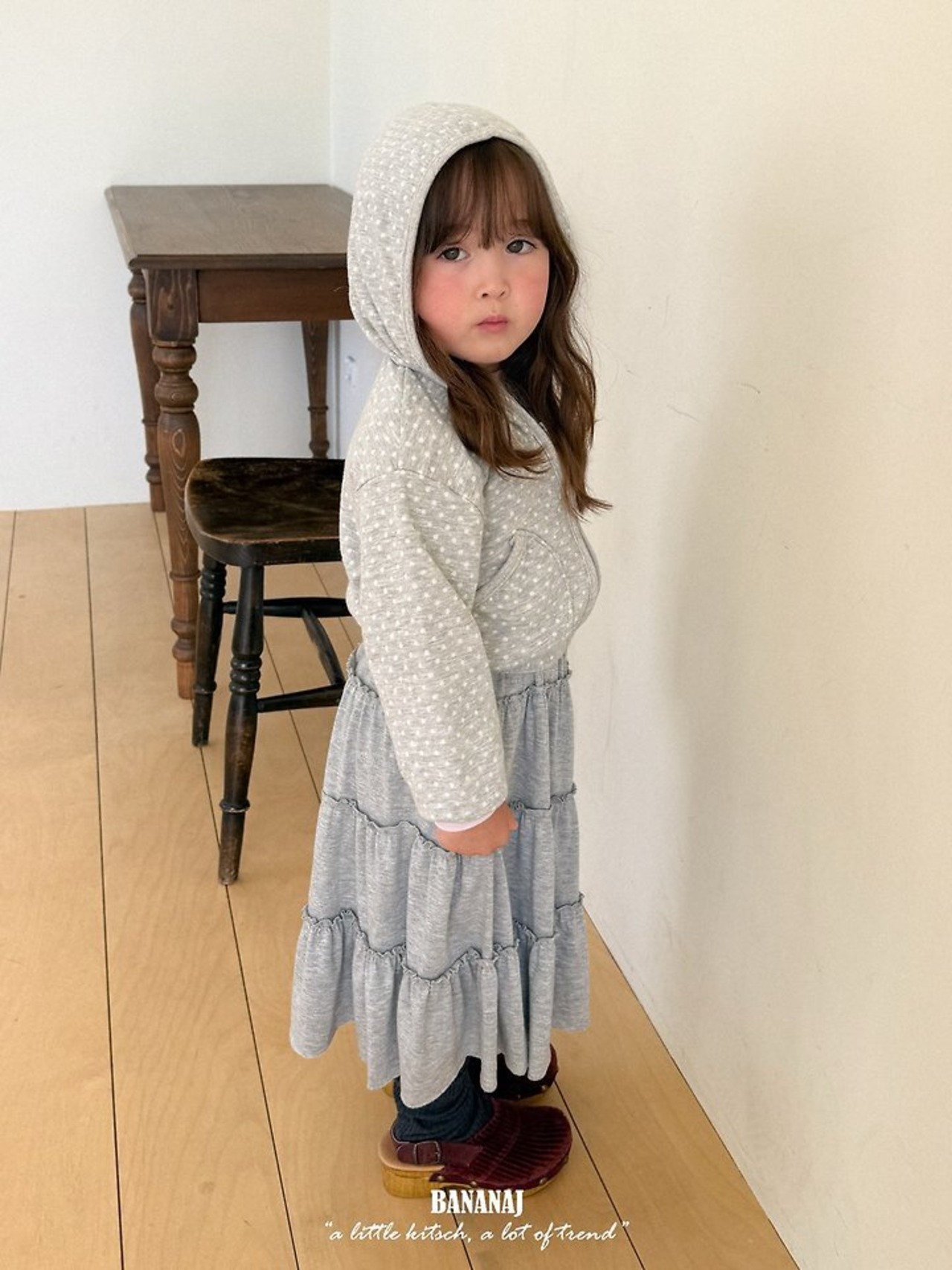 韓国子供服 / BANANA J / 26Autumn / あんこ フードジャンパー / 秋服 / キッズ *XS~JS*