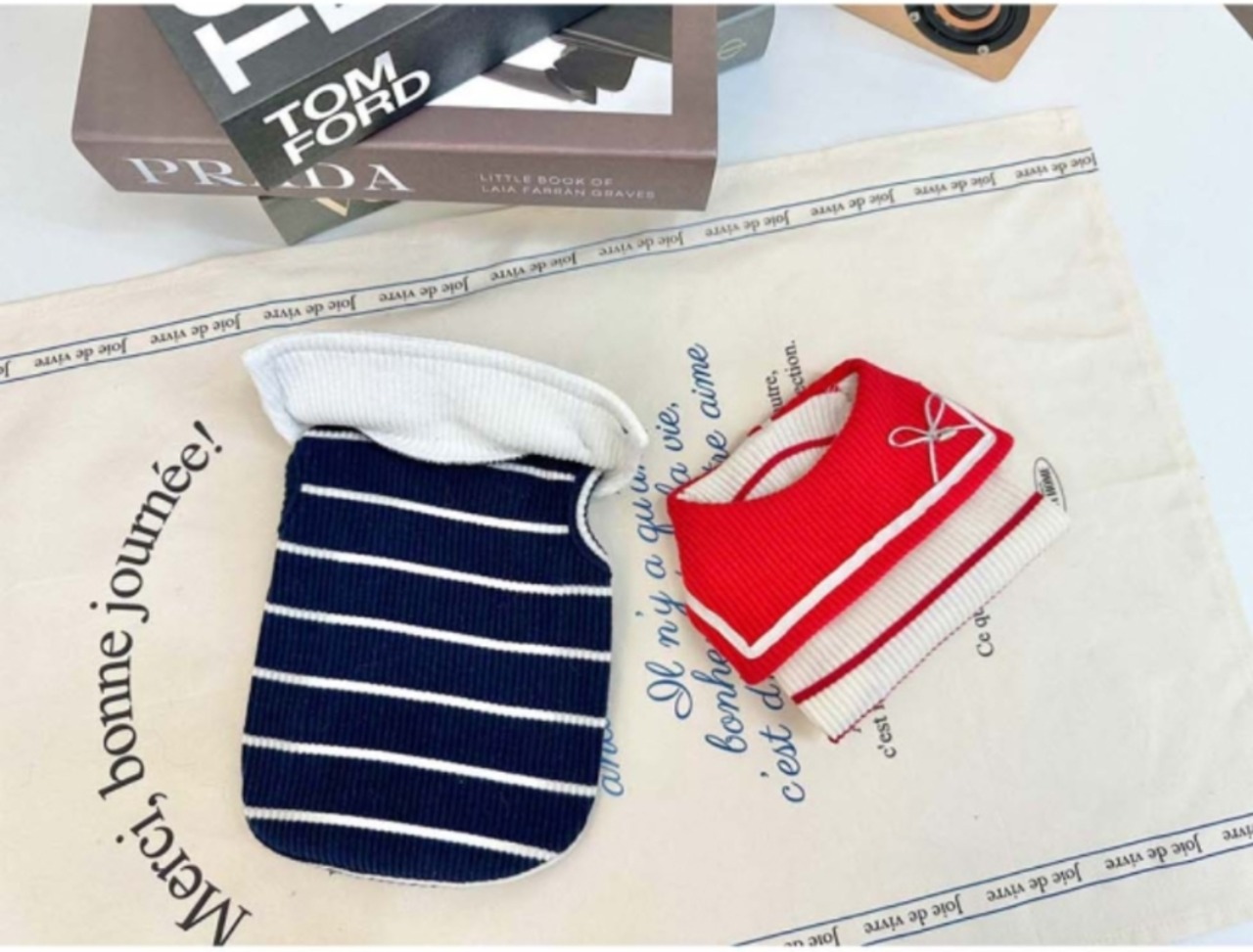 即納  【pecoramou select】 Marine T-shirt（Red）