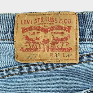 【LEVI'S】505 メキシコ製 MEXICO デニム ジーパン ジーンズ 色落ち テーパード ジッパーフライ W32 L32 リーバイス US古着