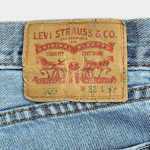 【LEVI'S】505 メキシコ製 MEXICO デニム ジーパン ジーンズ 色落ち テーパード ジッパーフライ W32 L32 リーバイス US古着