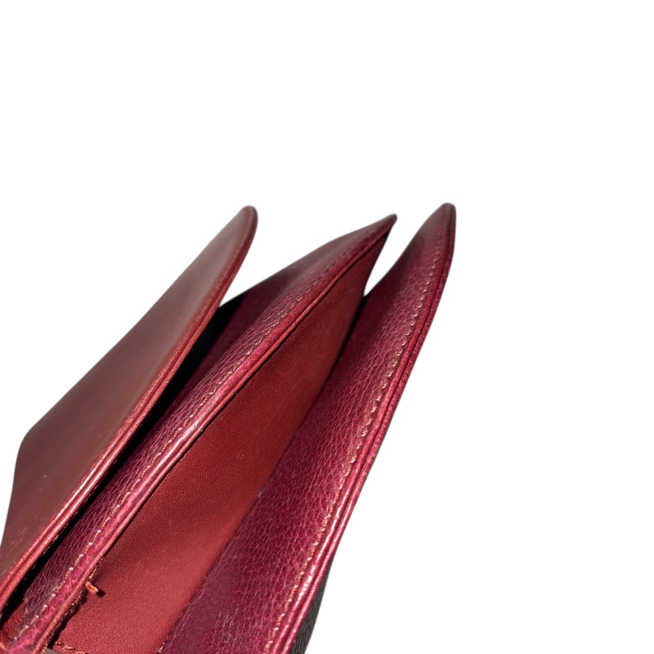 vintage CARTIER bordeaux half moon leather bag