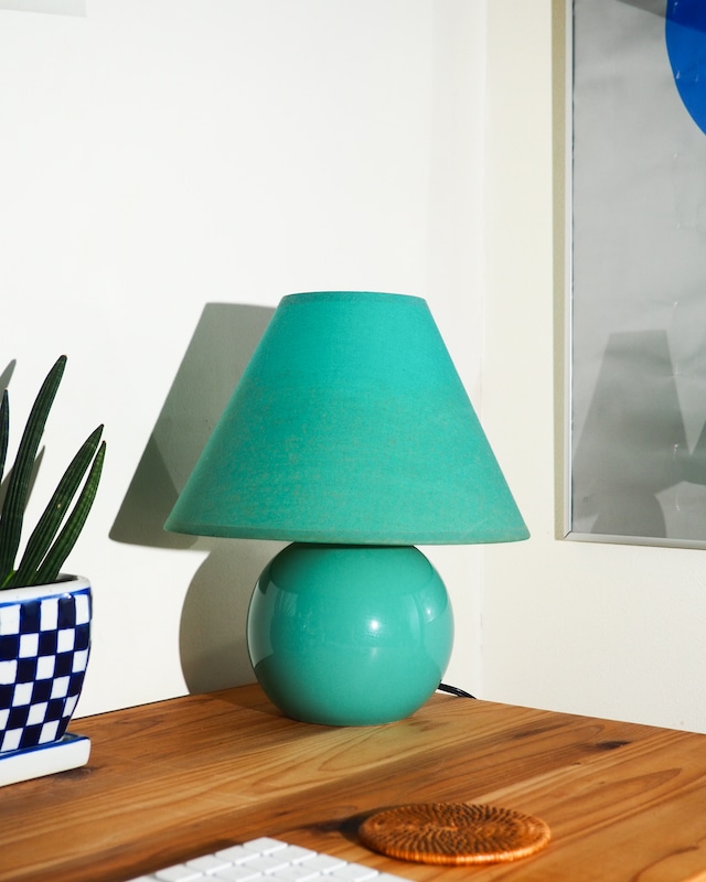 1997 Light blue shaded lamp, made in Taiwan