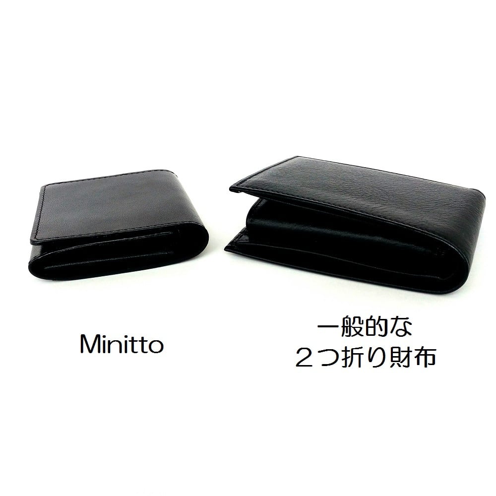 Minitto（ゾウ革 エレファント）/ ミニ財布 / お札折らない 使いやすい メンズ レディース ユニセックス 象革：