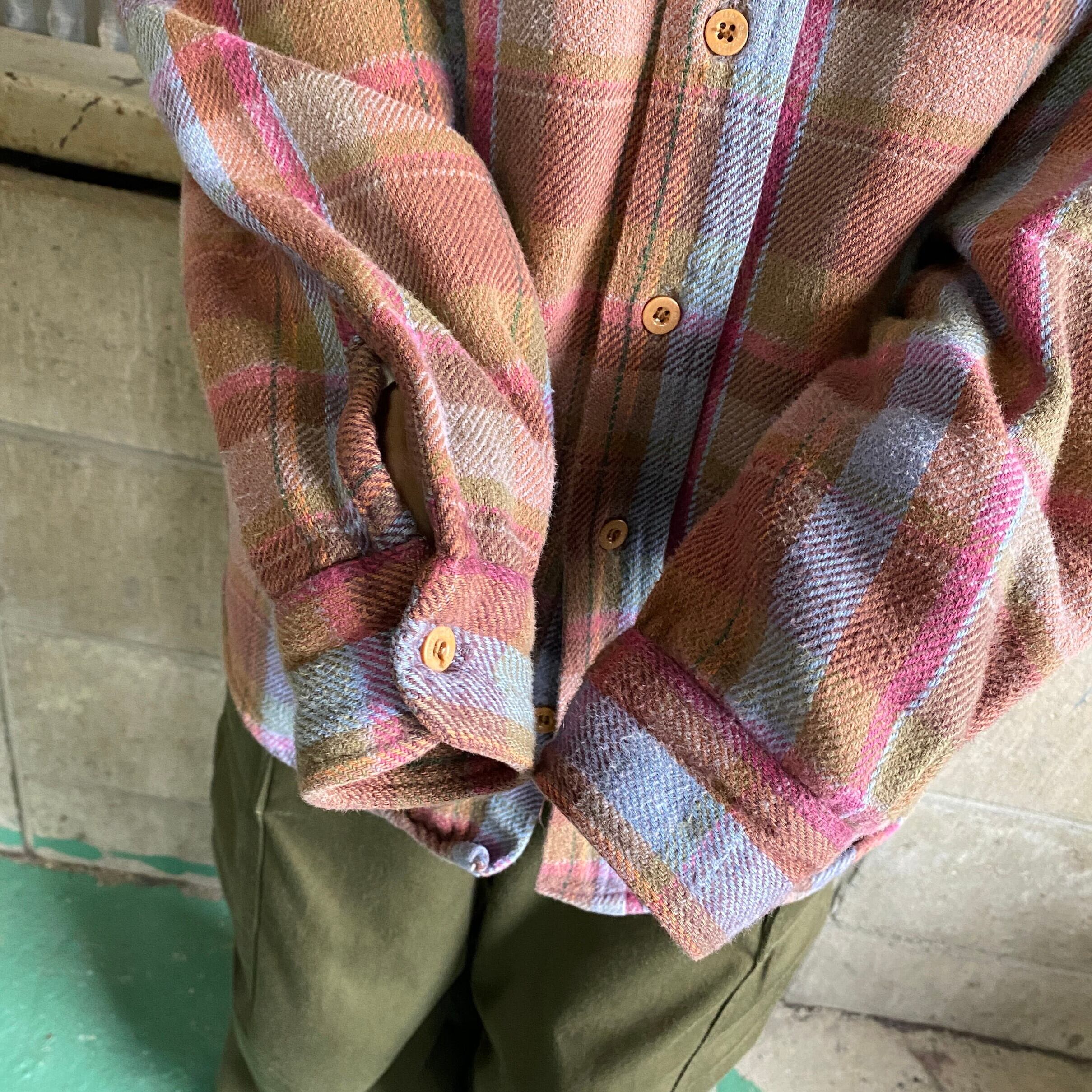 80年代 BIG MAC チェック柄 長袖 フランネルシャツ メンズM TALL 古着