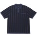 PASS PORT / PATTONED KNIT POLO NAVY