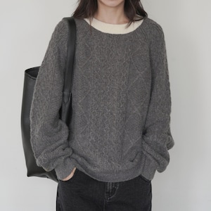 color block knit pullover J00075
