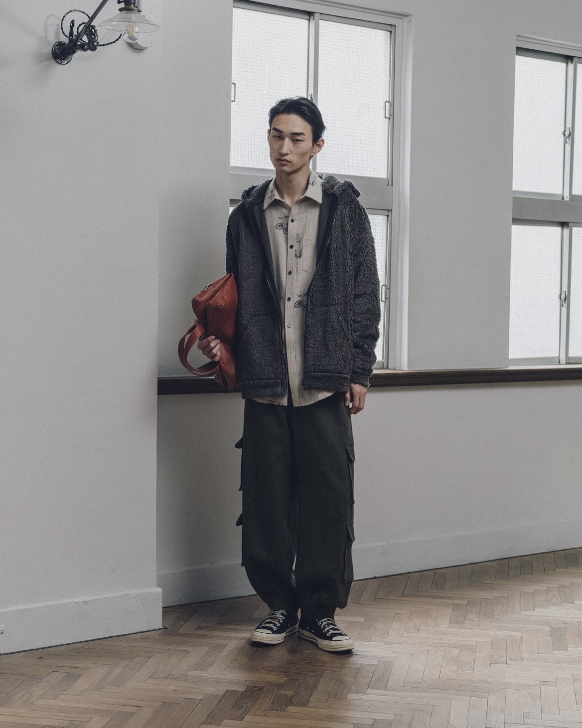 kujaku] (クジャク) A-633 2Way Zip Leather Bag (Vermilion) | Clique
