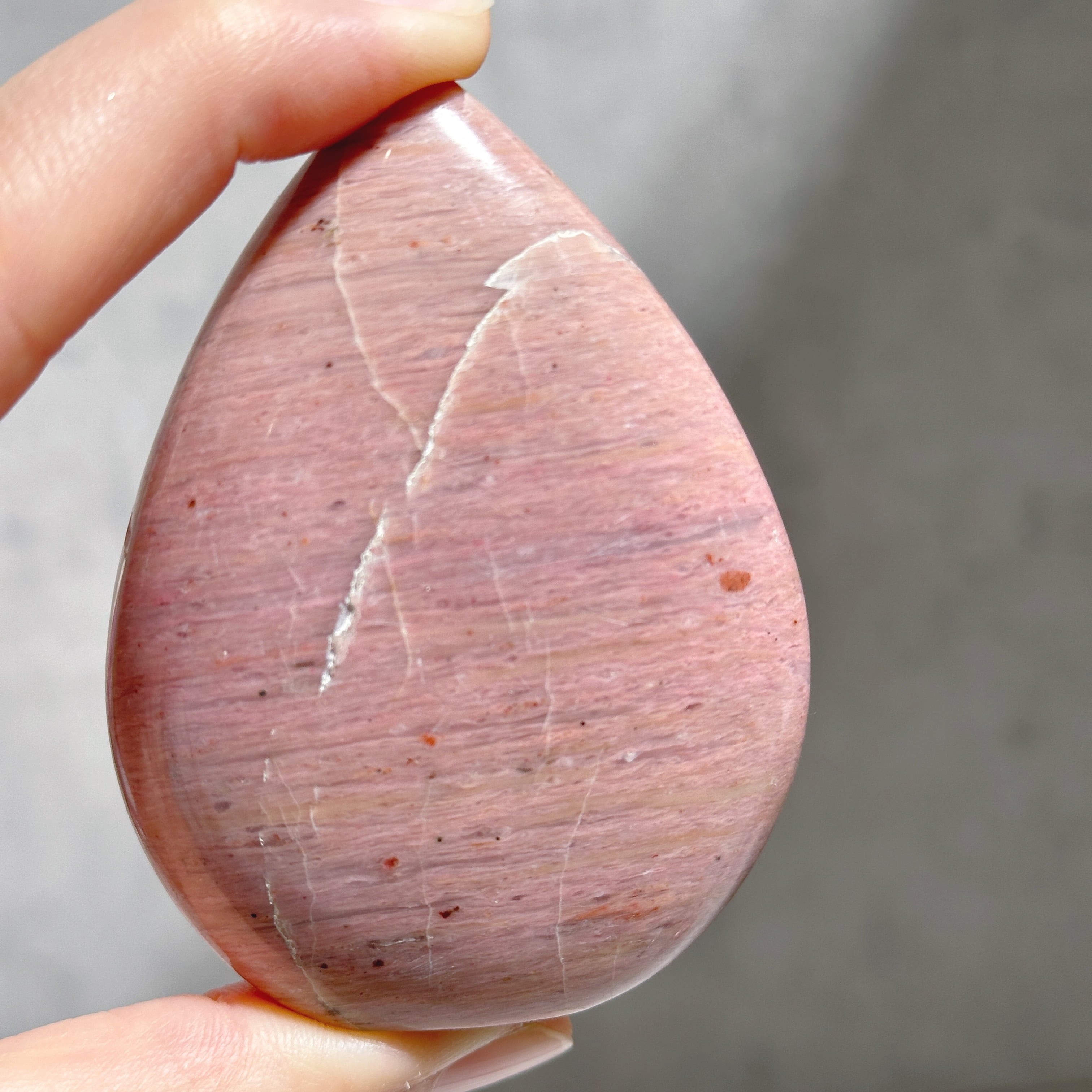 ピンクペトリファイドウッド しずく型12◇Pink Petrified Wood