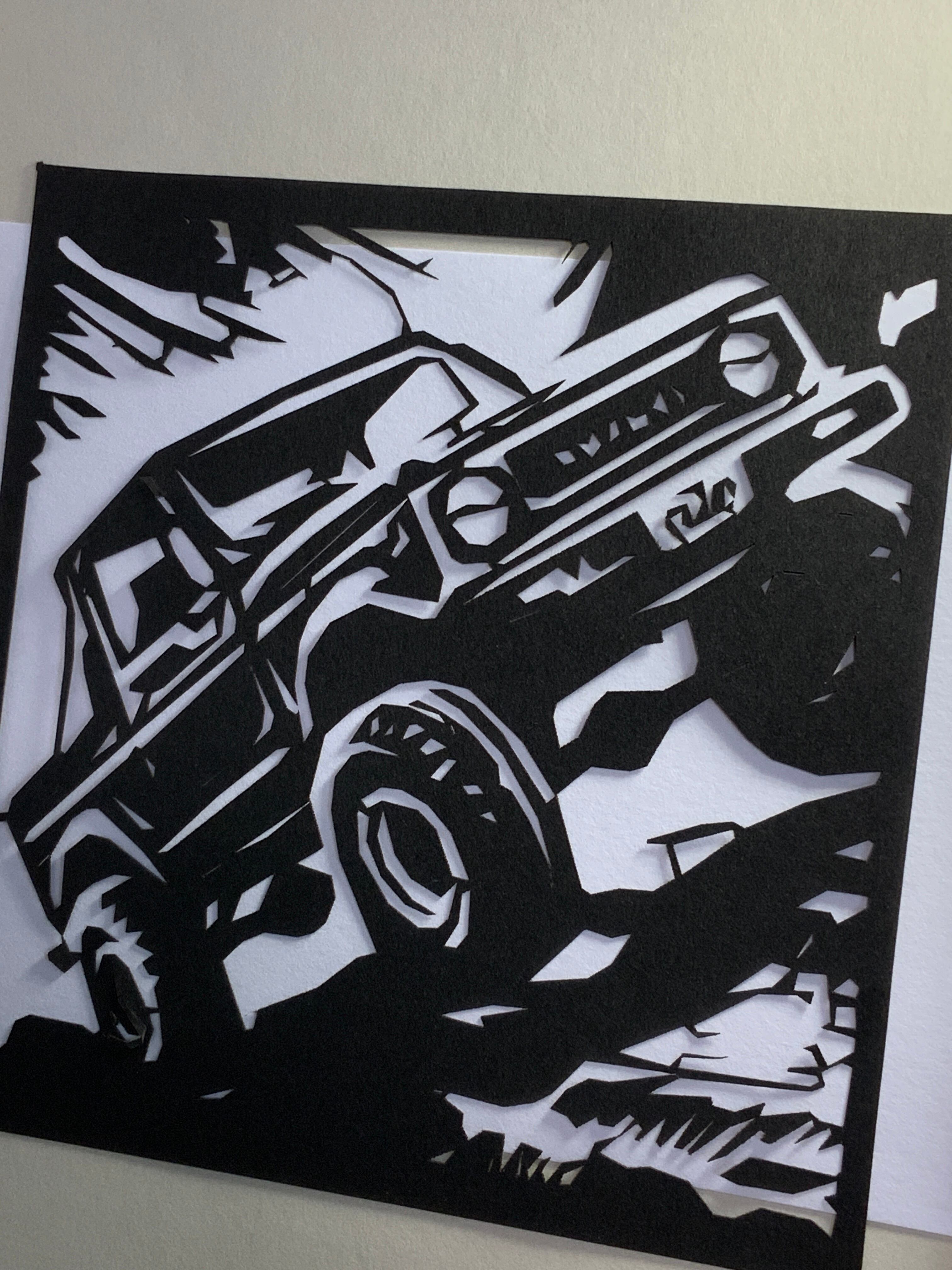 513-Car-ジムニー切り絵 | PAY ID