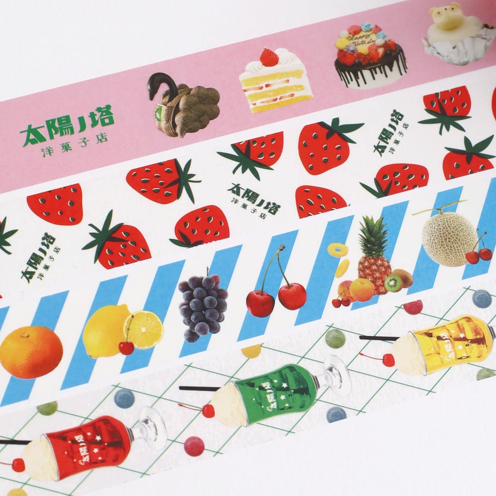 太陽ノ塔洋菓子店】クリアマスキングテープ 全4種 | ステーショナリー