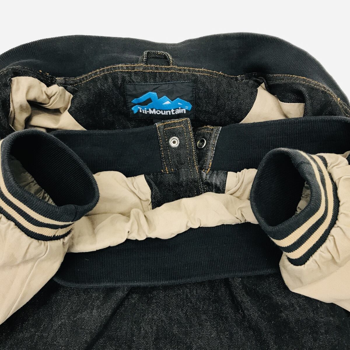 TRIMOUNTAIN トライマウンテン 90年代 袖切替 デニムスタジャン