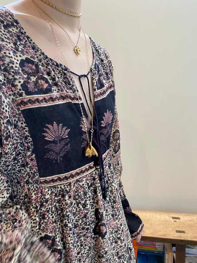 Indian Cotton Dress (BLACK)