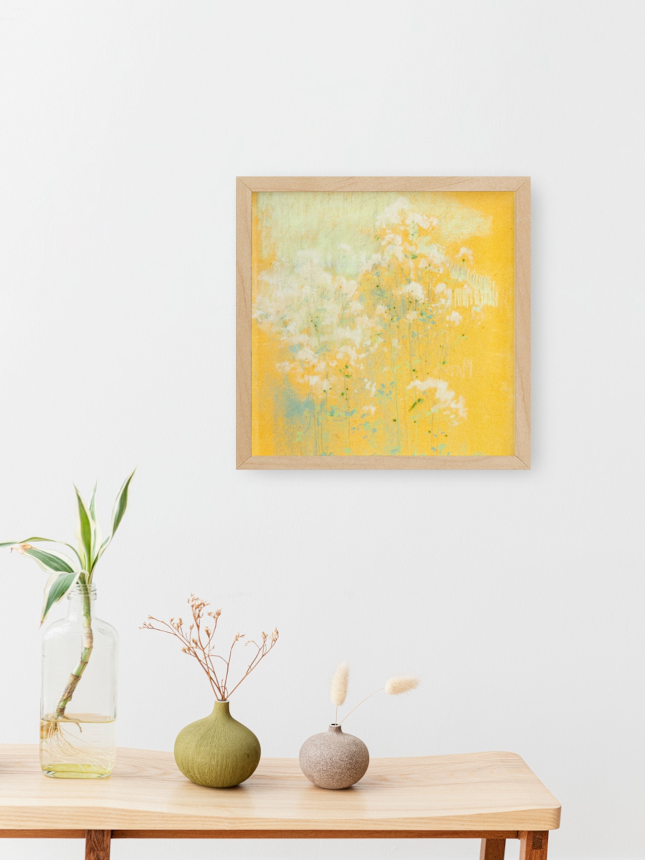 [額縁付き] Wild Flowers 野の花 アートポスター 323×323mm 額装 天然木 ポスターフレーム 木製 北欧 絵画 日本製 お洒落 APFS010 - 4