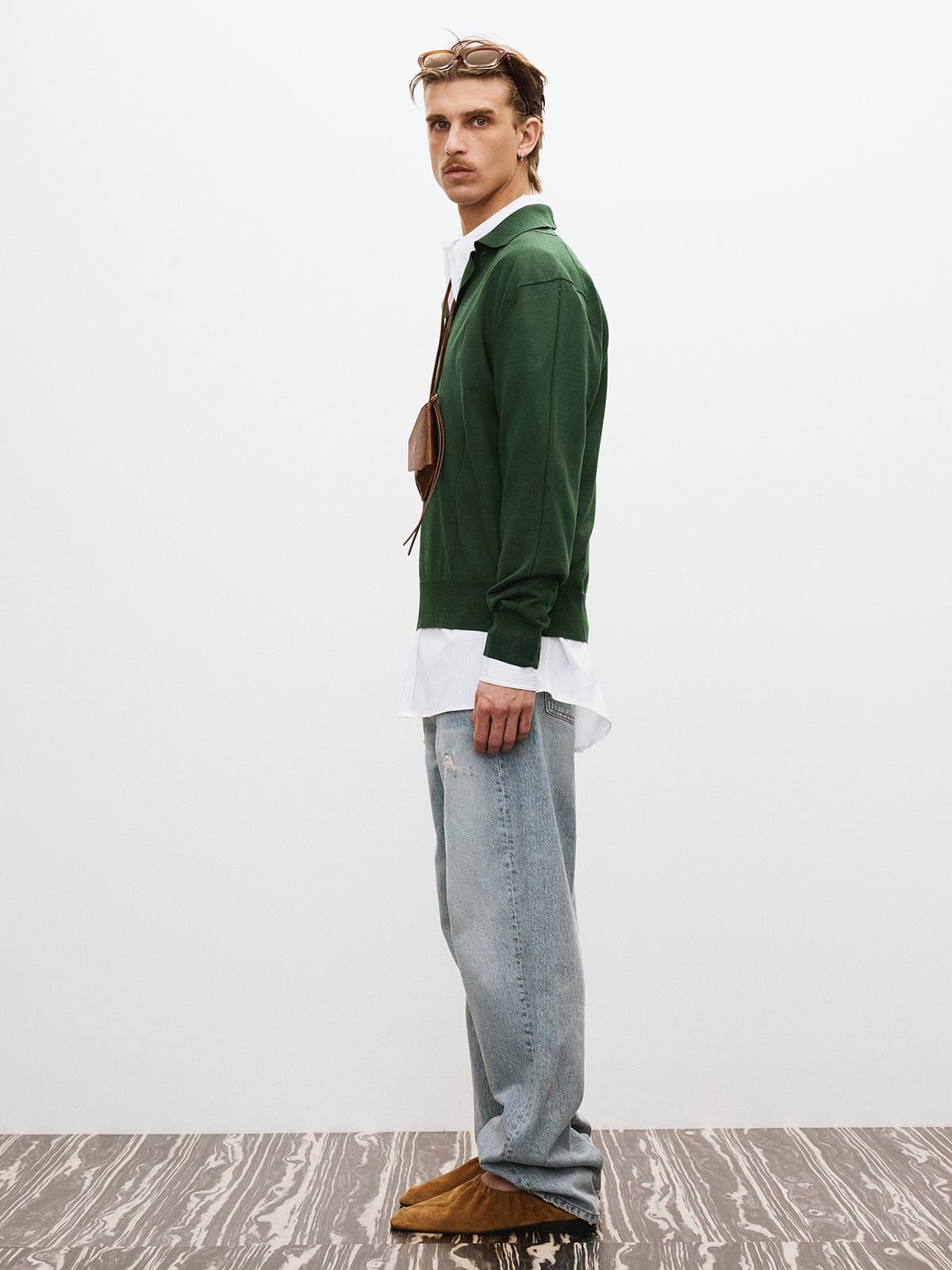 ☆ENHYPEN ジョンウォン 着用！！【RECTO】VINTAGE DADDY KNIT POLO