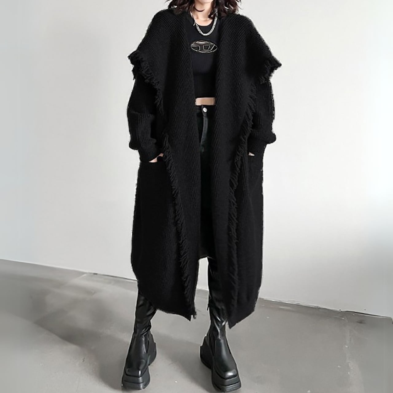 エンポリオアルマーニ　　カーディガン　ショールカラ-　大きいサイズ　３XL エンポリオアルマーニ カーディガン ショールカラ- 大きいサイズ 3XL