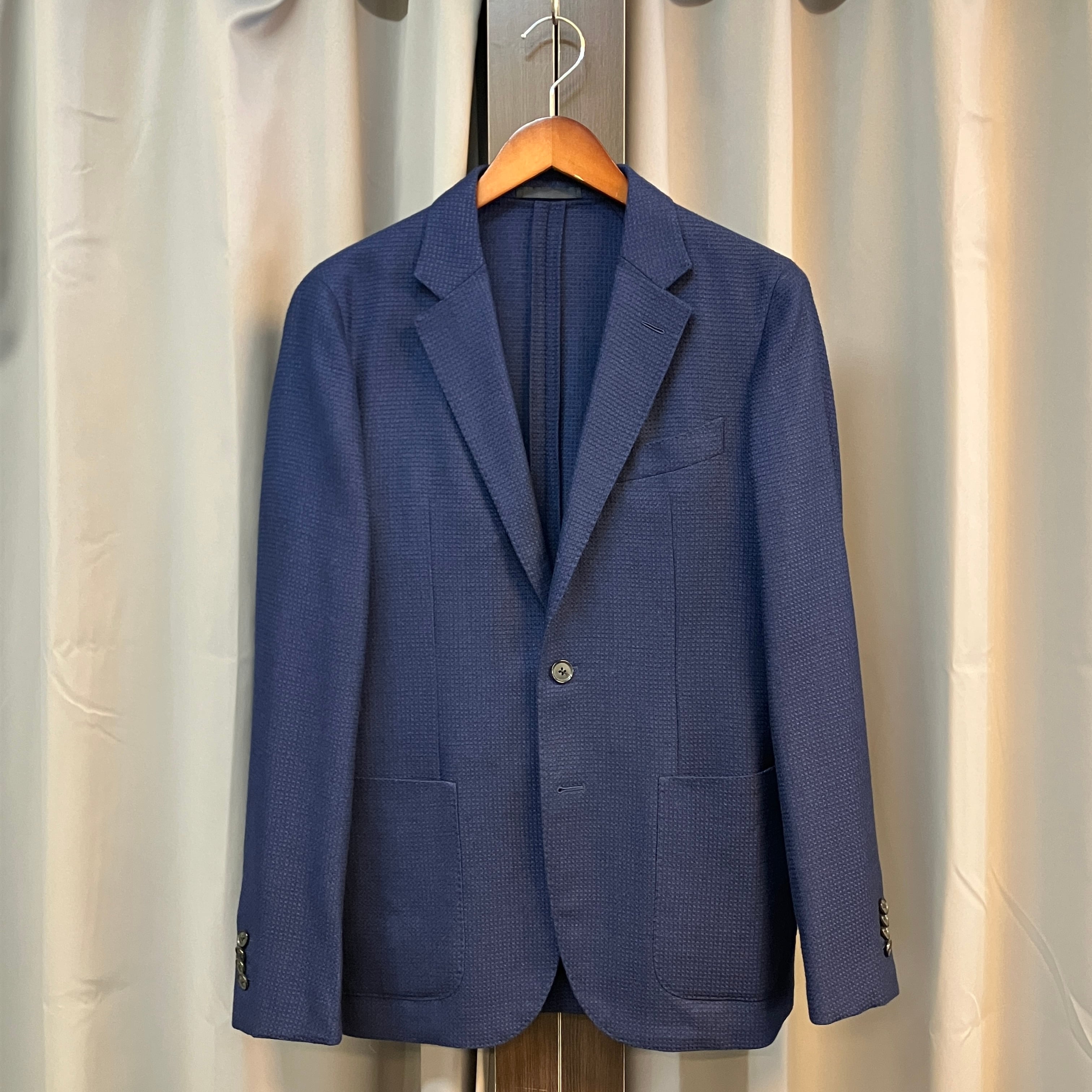 CARUSO WOOL / SILK NAVY JACKET | safarionline
